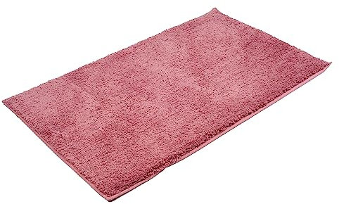 Gözze - Premium Rutschfester Badteppich, RIO, 100% Microfaser, 50 x 70 cm - Altrosa