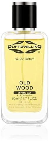 OLD WOOD Eau de Parfum für HERREN (Unisex) von DuftzwillinG ® | T15 VIP | Duftrichtung Oud Wood (50ml Prime)