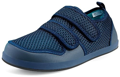 Diabetisk toffel för män kvinnor bred artrit ödem svullna promenadskor bekväma mysiga justerbara halkfria halkfria sandaler för äldre
