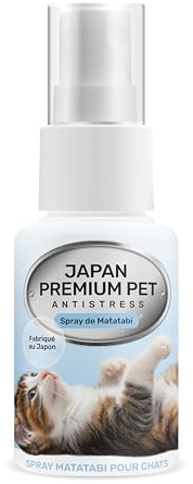 Japan Premium Pet Matatabi Spray per gatti | Spray naturale per gatti Silvervine per lenire, stimolare il gioco e alleviare lo stress, alternativa Matatabi Anti Scratch Spray | 30 ml