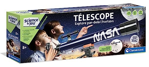 Clementoni | Telescope for Children 8 Years+ – Explore Beyond the Horizon | 300× Magnification | Adjustable Tripod 130cm | Moon and Star Observation | Astronomy Educational Game | Developed in Italy