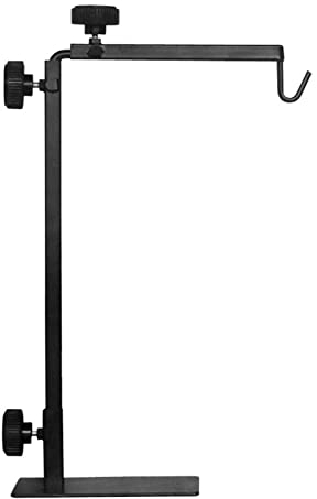 Reptil Lampenstand, Landelampe Standhalter mit Sockel, Verstellbarer Reptil Lampenstand für Lebensraumkäfig, Geeignete Einsiedlerkrebse, Bartdrachen, Schildkröten, Geckos, Eidechsen(Schwarz)