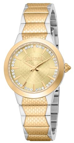 Just Cavalli Damen Analog Quarz Uhr mit Edelstahl Armband JC1L335M0045
