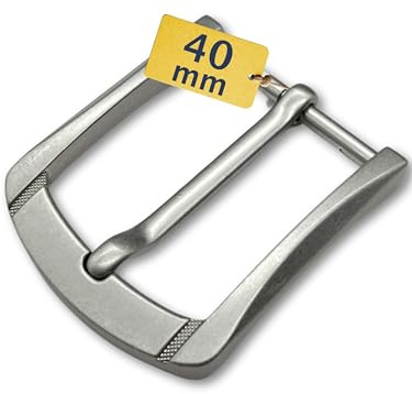 Cartvelli Premium bältesspänne män 40 mm brett silver gammalt – bältesspänne för bälten från 38–40 mm – högkvalitativt metallegering ersättningsspänne gammalt silver GS40009-AS antikt silver, Gammalt
