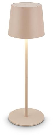 BRILONER - LED Tischlampe kabellos IP44 mit Touch, dimmbar, Akku & Lichtquelle tauschbar, Nachttischlampe, Leselampe, LED Lampe, Campinglampe, Tischleuchte, Akkulampe, Outdoor Lampe, 11x33cm, Beige