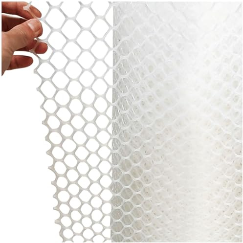 Recinzione esagonale da giardino in plastica, 1 x 5 m, rete metallica per conigli e pollame, per balcone, pollaio, protezione da giardino, bianca, versatile barriera esterna