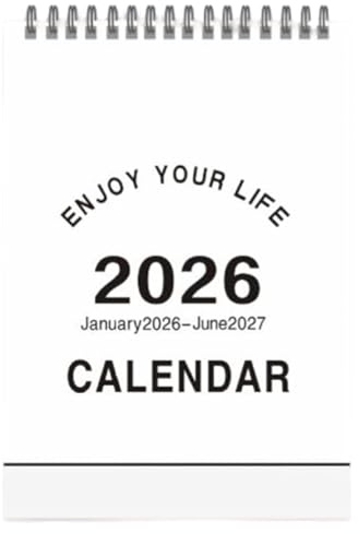 Liten Skrivbordskalender För År 2026 Januari 2026-Juni 2027 Månadsplanerare