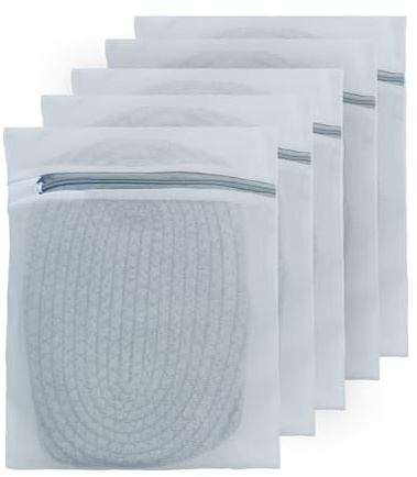 Hexizexi 5 stycken tvättpåsar 23 x 30 cm tvättnät tvättmaskin liten