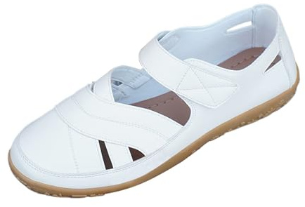 Générique Dam bekväm ortopedisk sandal - lädersko dam sommar bekväma lediga gladiatorsandaler skor andas slip-on sandal för promenader