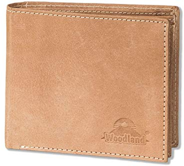 Woodland LEDERGELDBÖRSE 11 Kreditkartenfächer Weiches BÜFFELLEDER Cognac/Vintage Look