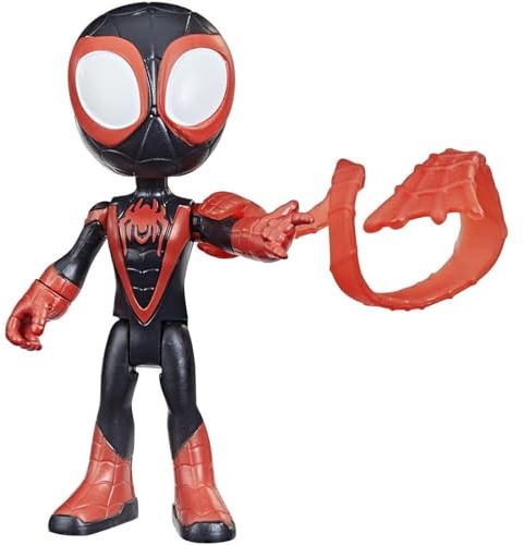 SPIDEY AND HIS AMAZING FRIENDS Marvel Miles Morales Hero Figure, 10-cm-scale Action Figure and Accessory, for Children Aged 3 and Up