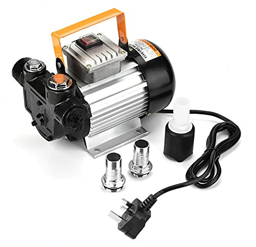 Ladieshow Diesel Transfer Pump 220V, Self Priming Cast Iron Electric Oil Transfer Pump 550W Uk Plug Electric Fuel Transfer Pump 220V With Cooling Fans Efficient Refueling