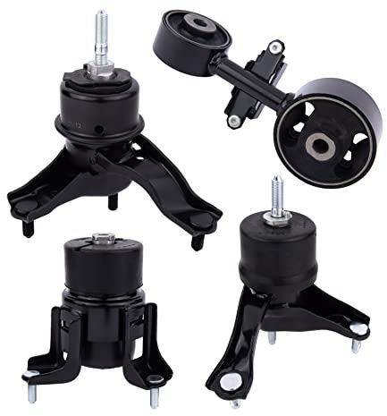 Engine Motor and Transmission Mount Set of 4 - Compatible with Toyota Camry Motor Mounts 2002-2006 2.4L Automatic Trans - Replaces A4203, A4211, A4204, A4207 - Front, Right, Rear, Upper