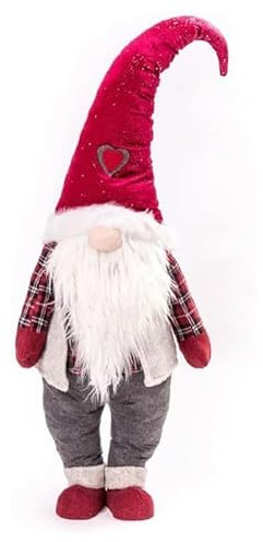 Gnomo Natalizio Gigante 155 cm – Gnomo Elfo Lapland Pupazzo di Natale Decorativo, Nano Natalizio per Addobbi Casa, In Tessuto Morbido e Curato nei Dettagli, Idea Regalo Originale per le Feste