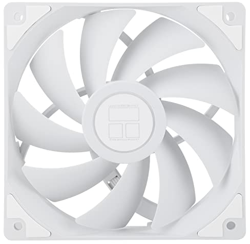 Thermalright TL-C12CW CPU Lüfter 120mm Gehäusekühler Lüfter, 4Pin PWM leiser Computerventilator mit S-FDB Lager enthalten, bis 1550RPM Kühlventilator (weiß)