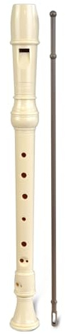 Bontempi | Flauto Dolce Color Avorio, Diteggiatura Tedesca, Soprano, 28 Note, Materiale Antiurto