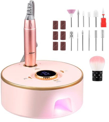 Ponceuse pour Ongles Professionnelle, 13 in 1 4000mAh Ponceuse à Ongles Electrique avec Affichage LED, 35 000 tr / min, Machine à Ongles, Ensemble de Pédicure de Manucure