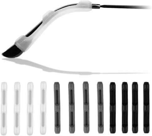 Lot de 8 paires de branches antidérapantes en silicone pour branches de lunettes, support de lunettes confortable pour lunettes de lecture, lunettes de soleil, lunettes de sport, accessoires idéaux