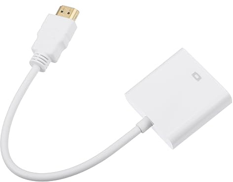 SMASOLO Adaptador Vga con Cable Conversor de Vídeo Resistente para PC Portátiles y Proyectores Carcasa Abs Duradera Señal sin Distorsión