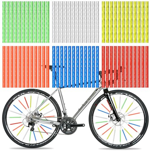 72 Piezas Reflectores de Radios de Bicicleta 75mm Reflectantes de Colores con Visibilidad de 360° Catadióptricos Radios para Bicicletas de Carretera,Bicicletas de montaña y Bicicletas para niños