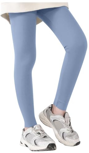 Leggings Niña, Niñas Algodón Suaves y Transpirable Mallas Elásticas Deportivas Pantalones Largos Cómodos Color Sólidos Baile Escolar Legging Infantil Ropa 5-12 Años