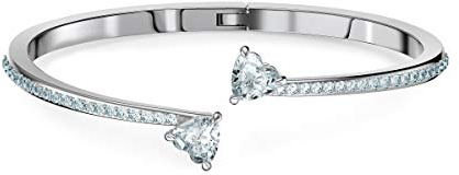 Swarovski Mesmera Soul Armreif, Herz, Weiss, Rhodiniert