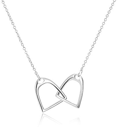 YFN Collar de plata de ley con doble estribo de caballo para regalo de cumpleaños, joyería de 45,7 cm para mamá, mujer y esposa, Plata esterlina, Sin información
