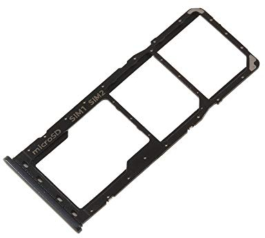 jbTec Dual SIM-Tray/SD-Card kompatibel mit Samsung Galaxy A51 / A71 - Kartenhalter Slot Schlitten Handy, Farbe:Schwarz