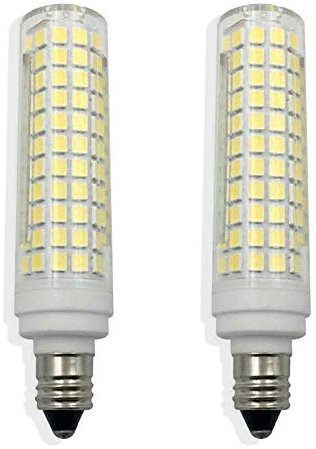 2 Pack Bombilla LED Corn Bulb 2835 SMD 136 LED Lámpara de Ahorro de energía Regulable 15W (100W Equivalente de halógeno) Bombilla LED for iluminación doméstica CA 220-240V Lámpara,E11,Cool White 110V