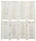 vidaXL Raumteiler 4-TLG. Trennwand Stellwand Paravent Spanische Wand Sichtschutz Umkleide Faltwand Raumtrenner Antik-Weiß 140x165cm Holz