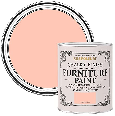 Rust-Oleum Peach Upcycled Furniture Paint in Chalky Finish - Happy as a Clam 750ML, SHDRCT909
