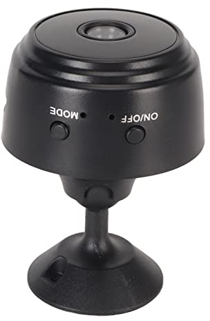 Telecamera di Sicurezza Domestica Intelligente, Telecamere di Sicurezza Wi-Fi Wireless Telecamera di Sorveglianza HD 1080P per Supporto Android Monitoraggio Remoto (Nero)