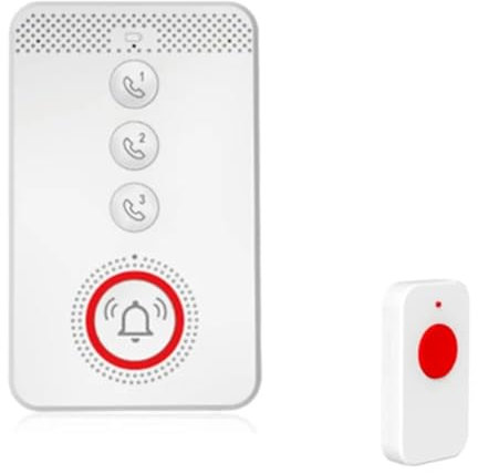 Corghd Alarma de emergencia con botón SOS 4G LTE GSM para ancianos, versión europea