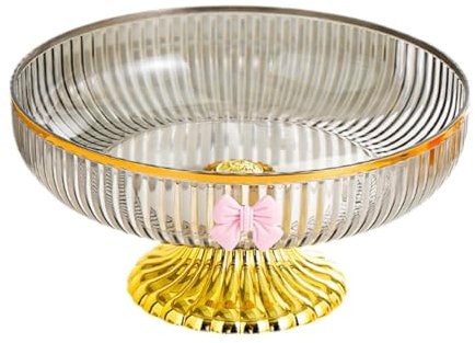 MagiDeal Placa de Fruta Snack Snack Organizador Fruta con Patas Servir Tazón Tazón de Pedestal Multipropósito para El Comedor en El Hogar Counter de Cocina, Gris, Individual