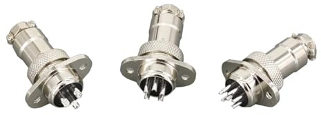 PXFOCOYD Aviation Connector 1 PCS Aviation Socket Plug GX16-2/3/4/5/6/7/8/9/10P 16MM Rhombus Flange Seat DF16 Series Aviation Column Connector(Socket_GX16 7P)