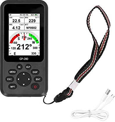 GPS de navegador portátil XTEVU, Localor de altitud de latitud de Longitud para vehículos de exploraciones al Aire Libre, rastreador GPS portátil, Dispositivo de navegación de (Black)