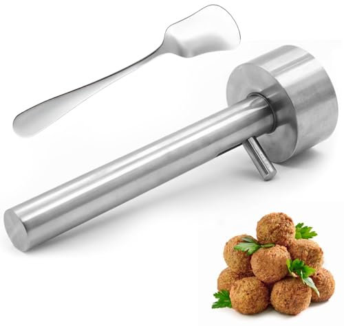 Non-stick rostfritt stål köttboll och Falafel skopa, lätt att använda med gräddsked för rörfria måltider
