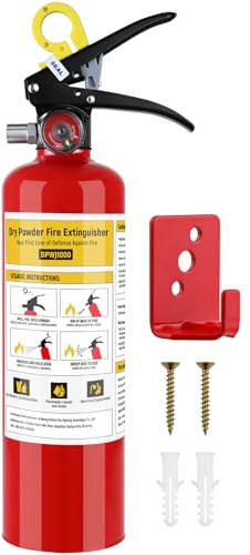ABC Fire Extinguisher for Home - 2.2lb, Dry Powder Fire Extinguisher, 1A:10-B:C Rated, Certified for Car/House/Kitchen/Truck/Marine/Boat/Vehicle/utv/rv, 1 PACK