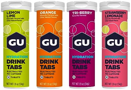 GU Hydration Electrolyte Drink Tablets, Mixed, 4 Count by GU Energy Labs