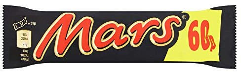 Mars Milk Chocolate with Soft Nougat Chocolate Bar - Pack of 48 x 51G