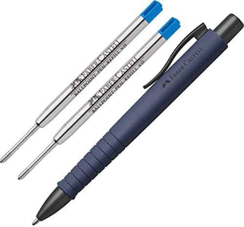 Faber-Castell - Kugelschreiber Poly Ball XB (Urban Navy Blue + 2 XB Minen Blau)
