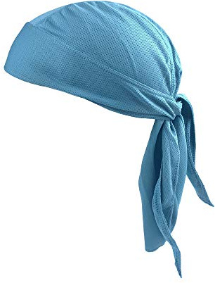 BEISIJIA Sport cykling keps andningsbar snabbtorkande bandana under hjälm skalle keps justerbar cykelhatt löpning mössa pirathatt pannband för män kvinnor, Himmelsblått, one size