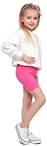 SOFTSAIL Flickleggings cykelshorts kort bomull sport dans gymnastik andas bekväm töjbar, Babyrosa, 9-10 År