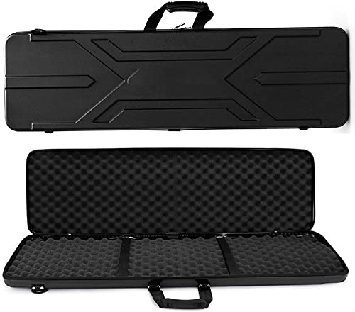 Fotrsta 80/90/100/120Cm Waffenkoffer Mit Eibaumwollfutter, Taktischer Schutz Im Freien Waffentasche Gewehrkoffer Hartschale Jagen Schießen Storage Case Universalkoffer Geeignet