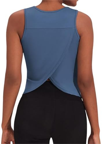 Weardear Damen Tank Top Sommer Sports Shirts Oberteile Frauen Open Back Tank Tops Training Racerback Fitness S-XXL