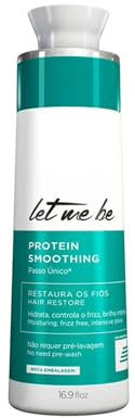 Let Me Be - Levigatura proteica, lisciatura brasiliana esperta in un unico passaggio, professionale a casa, lunga durata con cheratina, capelli lisci al 100%, biologico e senza formaldeide (500 ml)