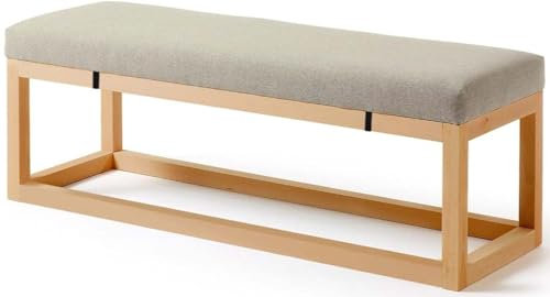 Hoowarm Cuscino per Panchina Esterno/Interno 5cm Spesso, 2 o 3 Posti, 80x40/100x40/120x40/150x40cm, per Panche da Giardino Balcone Loft Altalena Patio (E,80x40x5cm)