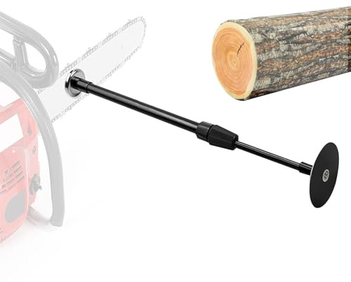 Medidor magnético para motosierra: potente herramienta de medición de madera ajustable y magnética, regla de corte duradera | Guía de aserrado de montaje rápido para longitud constante, equipo