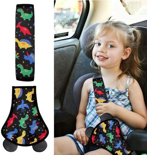 Protector para Cinturón de Seguridad, Almohadillas para Cinturones de Seguridad para Niños, Almohadillas Protectores de Hombro para Automóviles,Desmontable,Ajustable,para Niños y Niñas