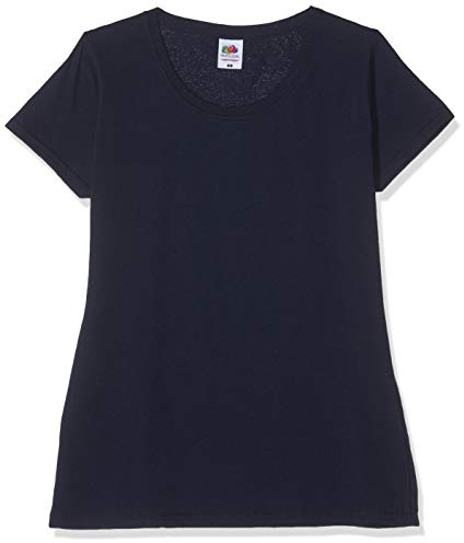Fruit of the Loom Women's Lady-Fit Original Tee, 3 Pack Regular Fit Crew Neck Short Sleeve 3 T - Shirt, Blue (Deep Navy Az), 8 (Manufacturer Size:M)